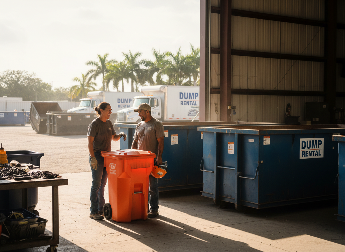 The Dumpster Rental Riviera Beach team at work in RivieraBeach